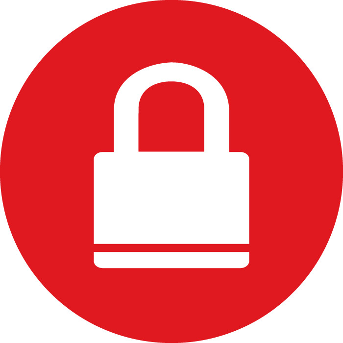 LOCKDOWN - Red Icon - Locks, lights, out of sight.